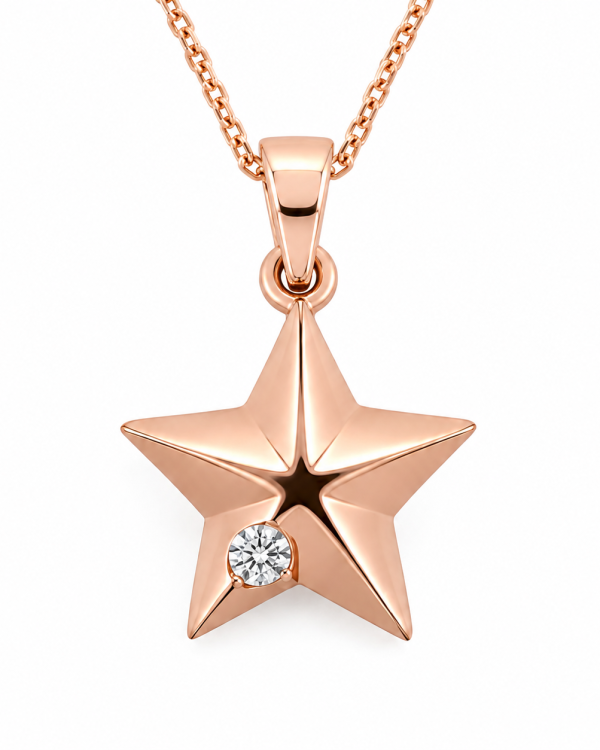 JAINIKA Celestial Star Pendant & Stud Earrings Set — styled view