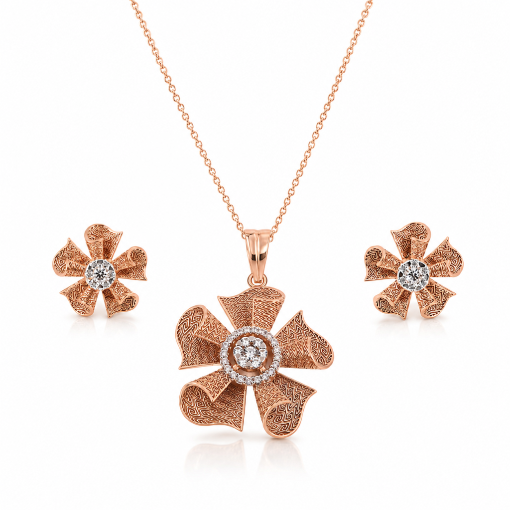 JAINIKA Aurelia Bloom Pendant Set — View 1