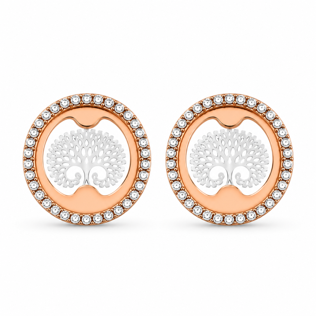 JAINIKA Arbora Halo Pendant & Stud Earrings Set — View 3
