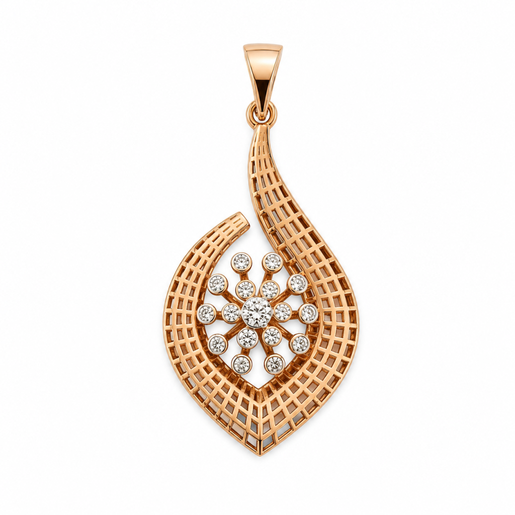 JAINIKA Celeste Bloom Openwork Pendant — View 1