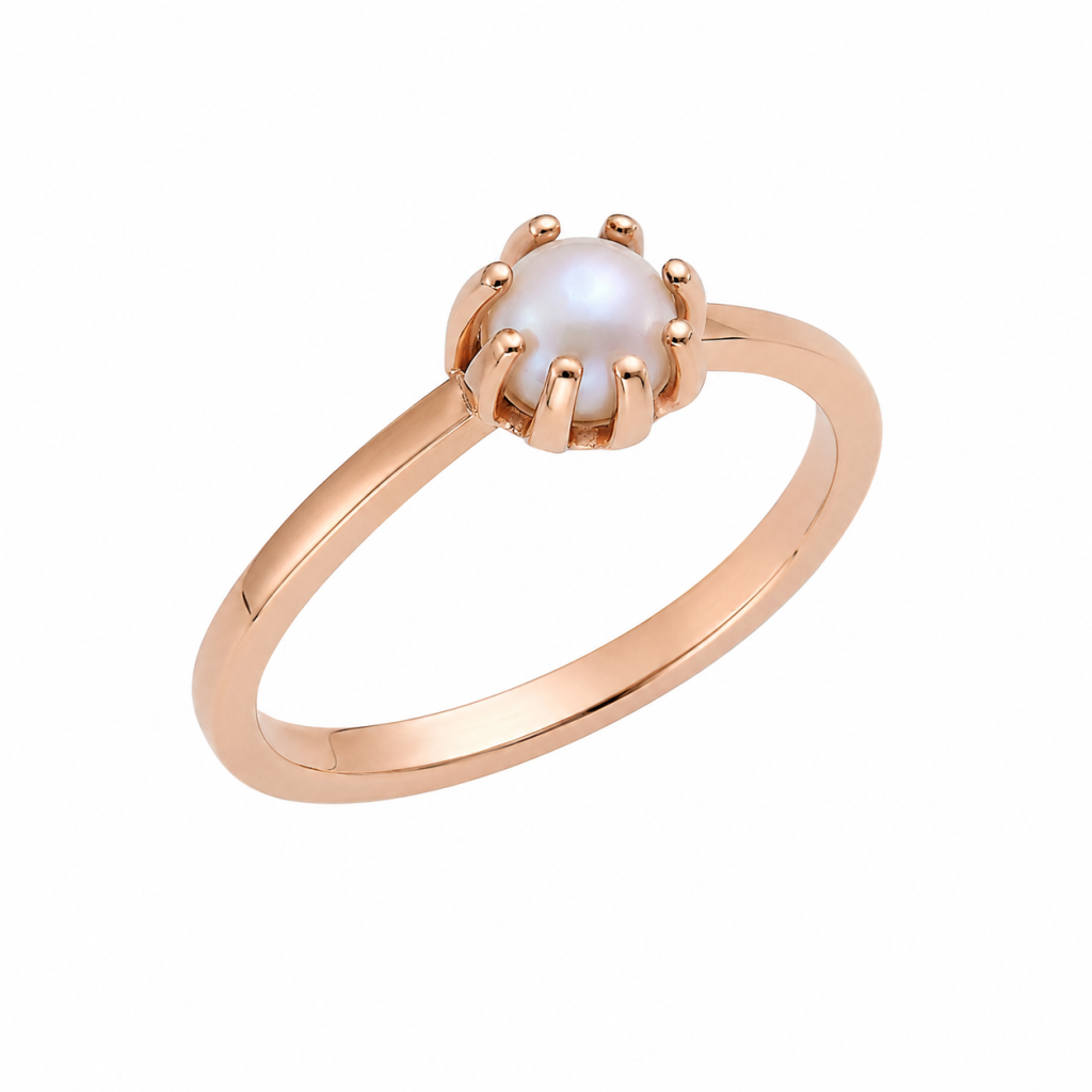 JAINIKA Celeste Pearl Solitaire Ring — View 2