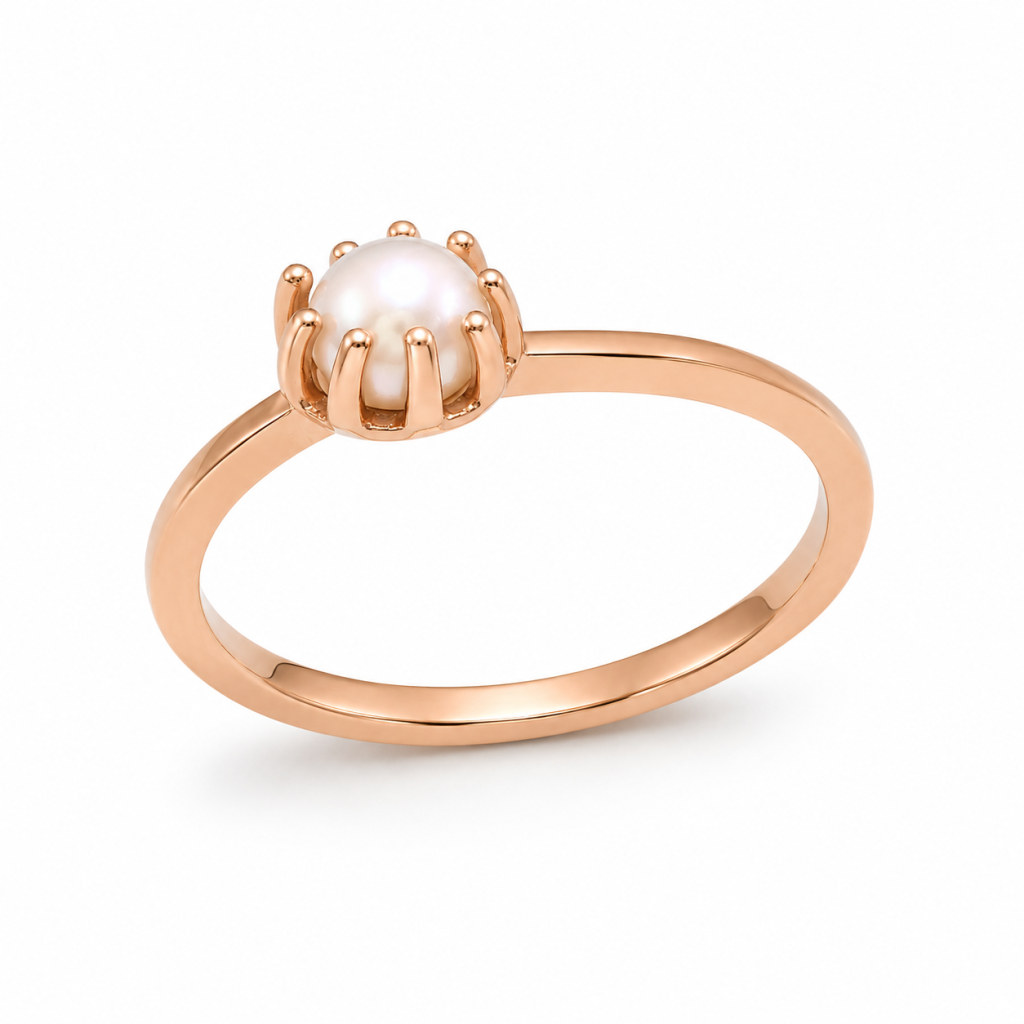 JAINIKA Celeste Pearl Solitaire Ring — View 3