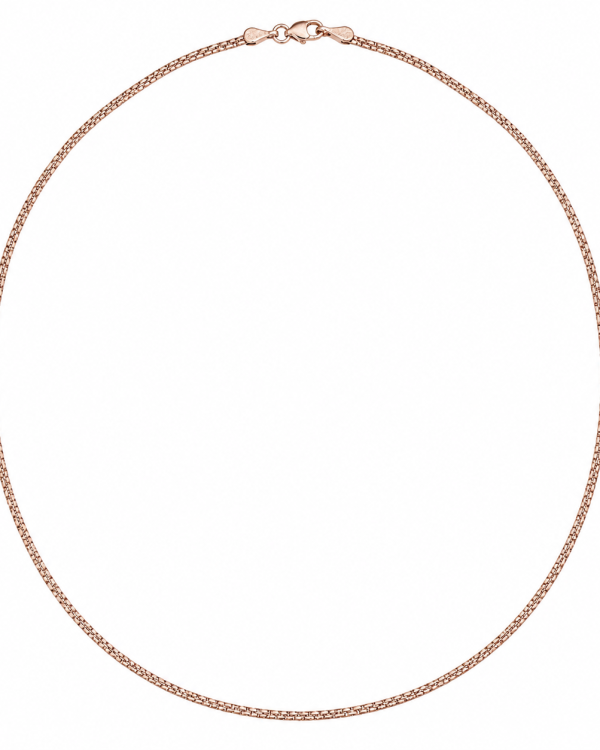JAINIKA Rose Gold Classic Box Chain Necklace