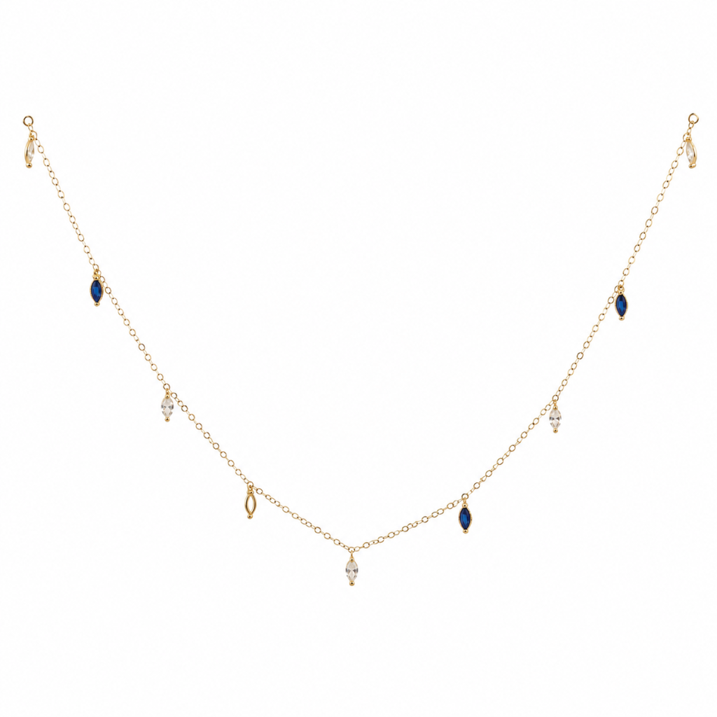 Celeste Sapphire Station Necklace — View 1