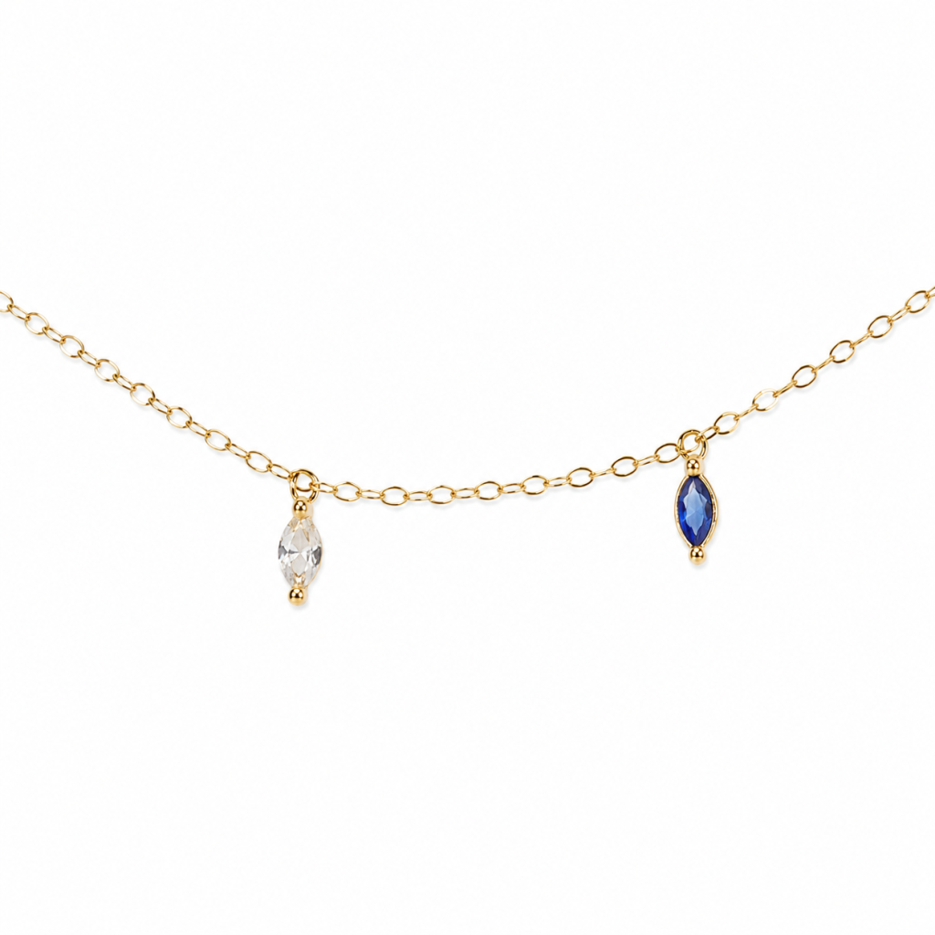 Celeste Sapphire Station Necklace — View 2