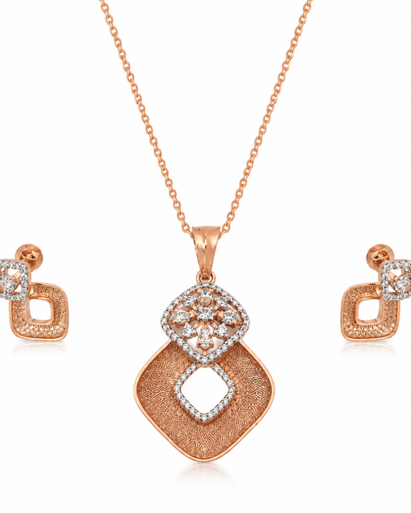 JAINIKA Celeste Rose Gold Pendant Set