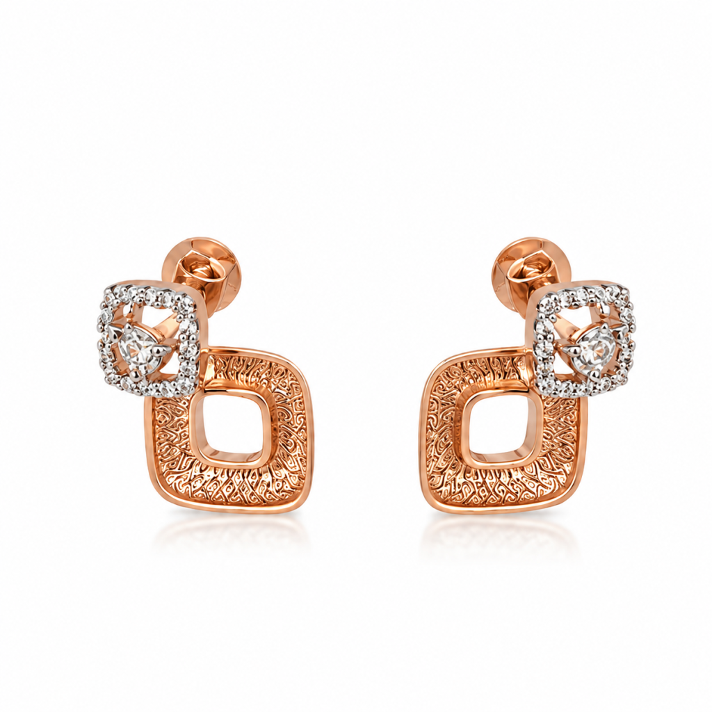 JAINIKA Celeste Rose Gold Pendant Set — View 3