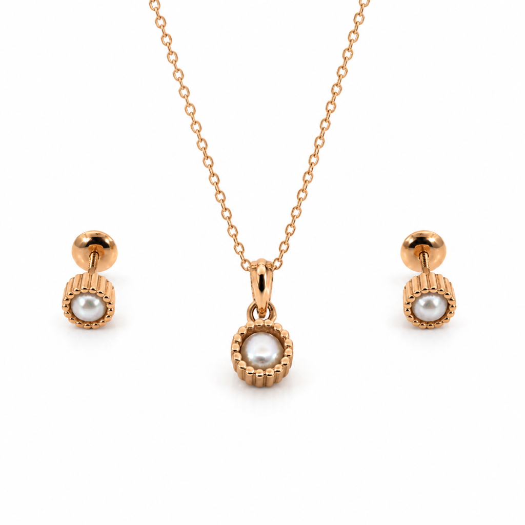 JAINIKA Pearl Radiance Pendant Set — View 1
