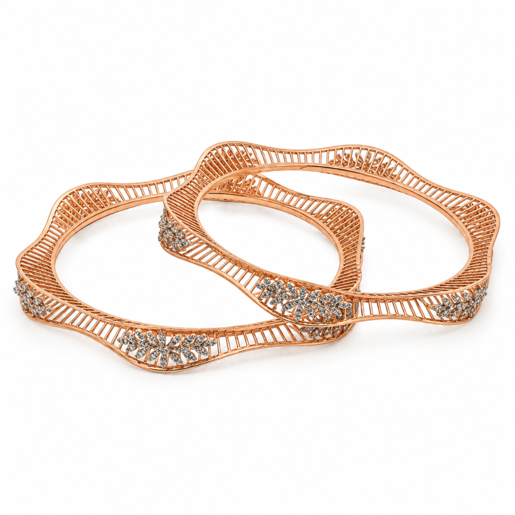 JAINIKA Élan Flora Openwork Bangles — View 1