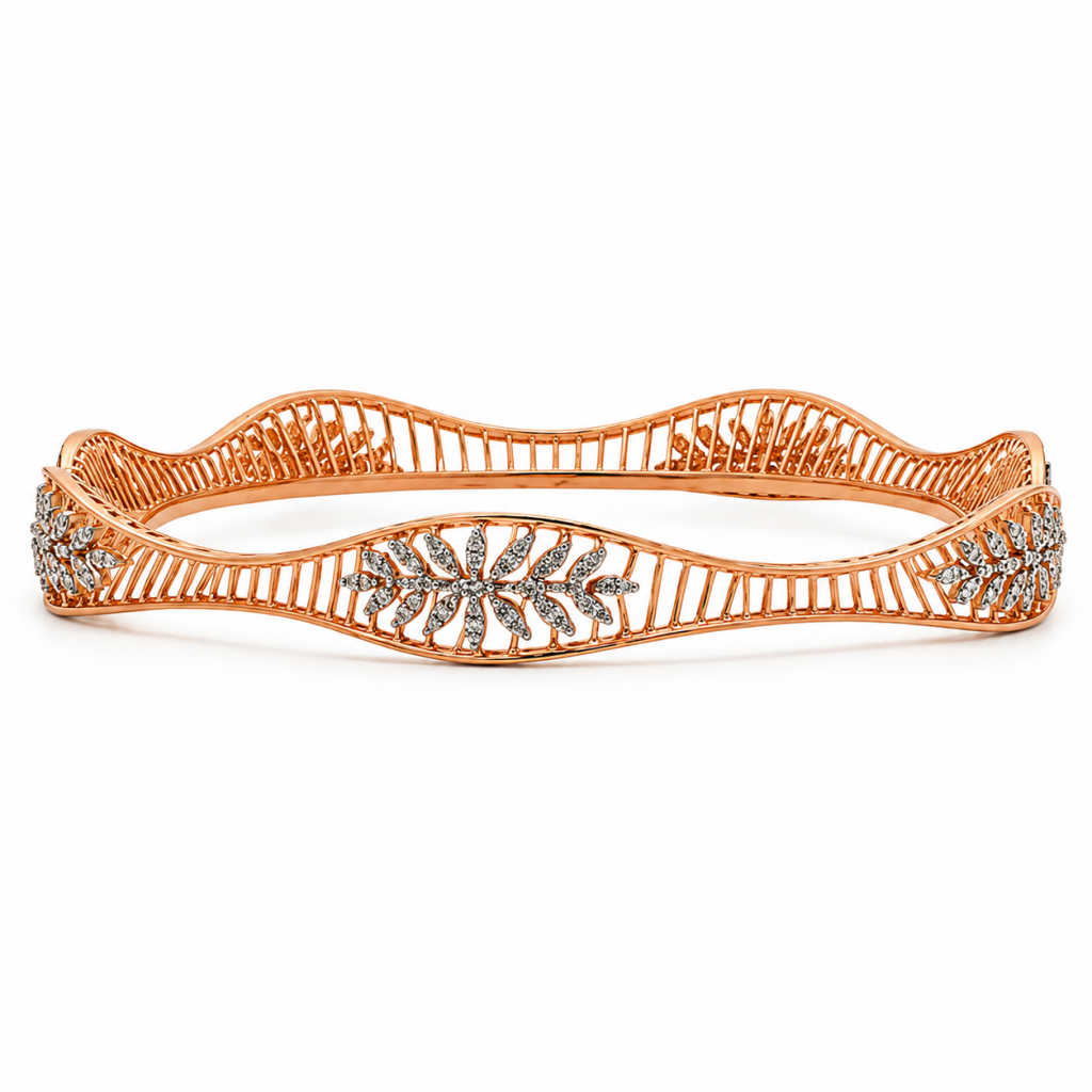 JAINIKA Élan Flora Openwork Bangles — View 2