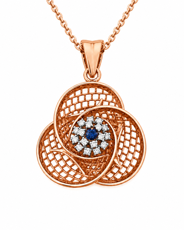JAINIKA Celeste Bloom Pendant Set — styled view