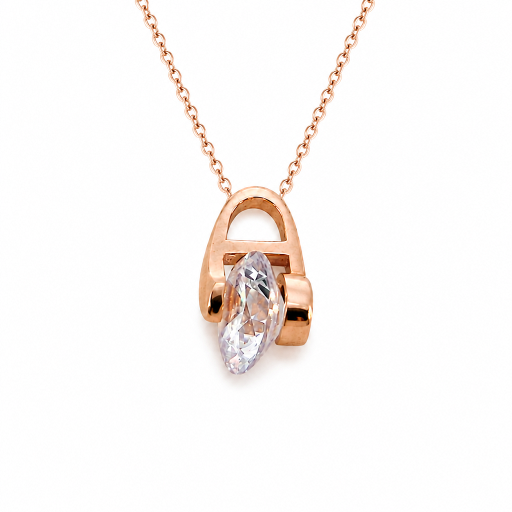 JAINIKA Celeste Rose Solitaire Stud Earrings — View 2