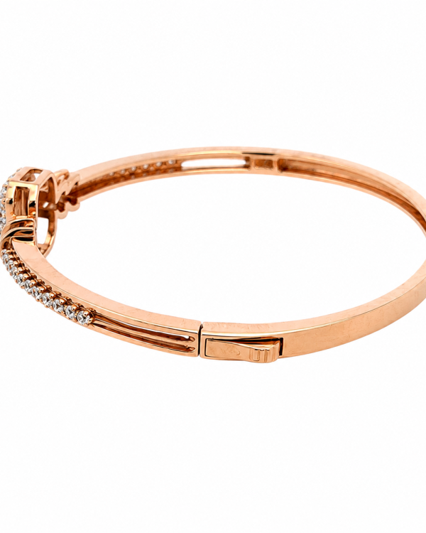 Aurelia Halo Rose Gold Bracelet — styled view