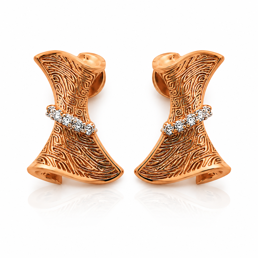 Aurelia Draped Diamond Pendant Set — View 3