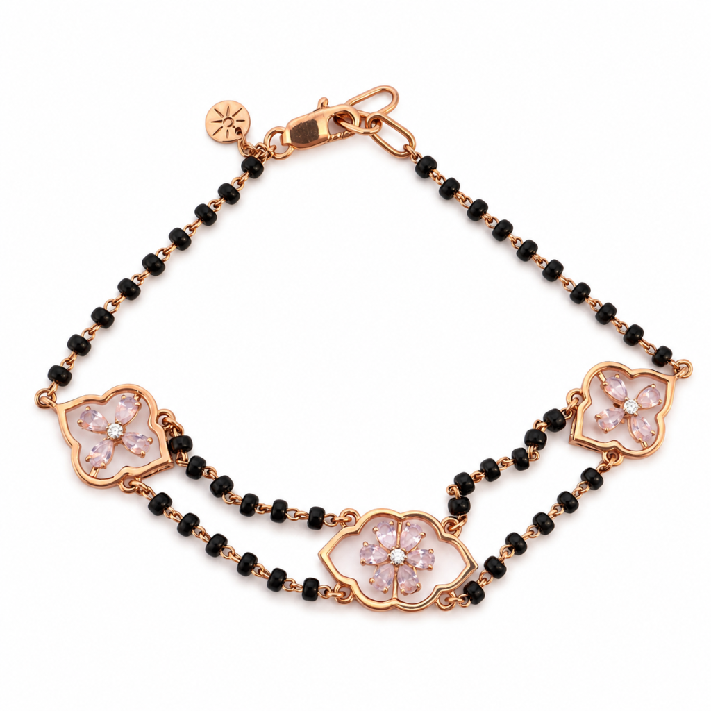 Rosé Fleur Mangalsutra Bracelet — View 1