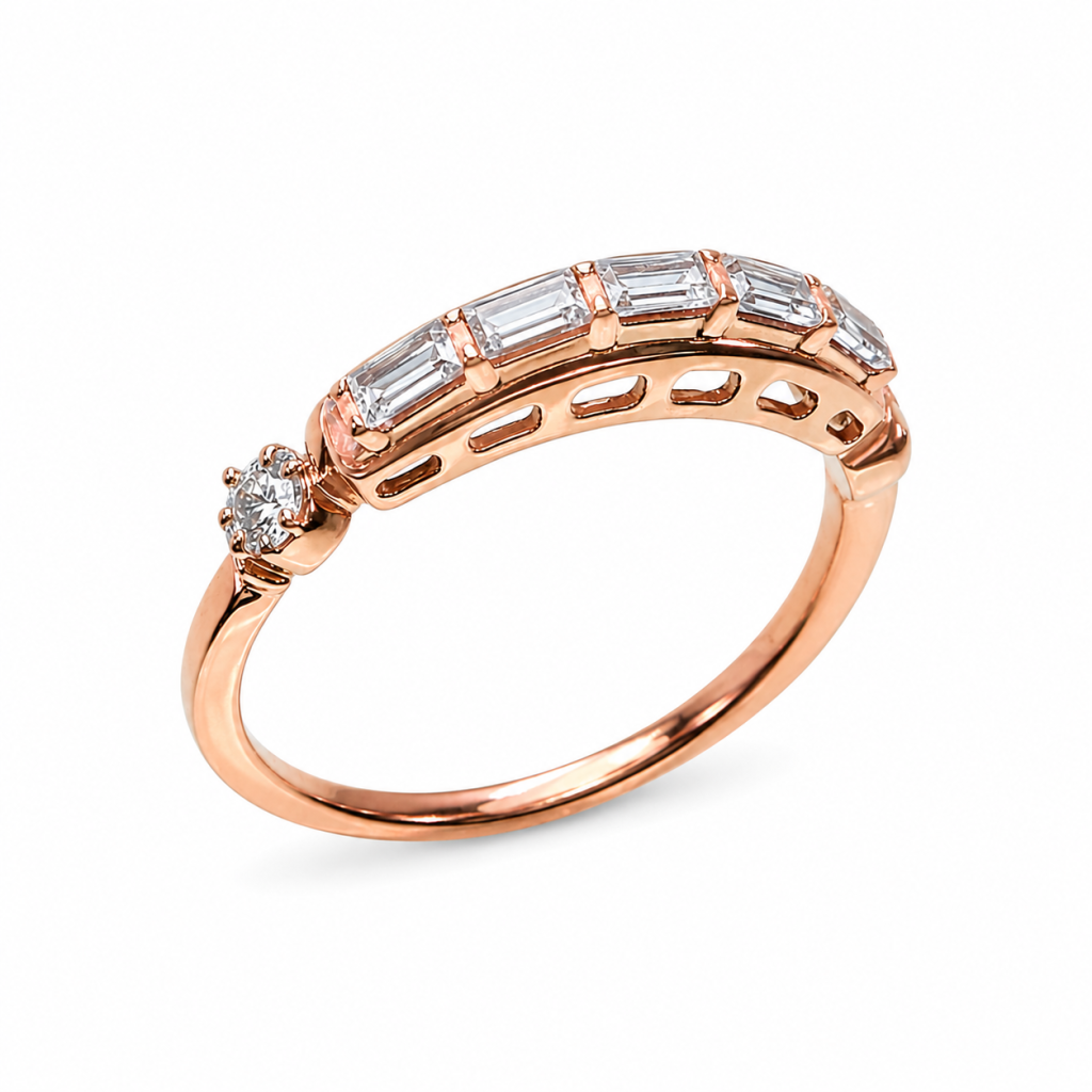 Aurielle Baguette Arc Ring — View 3