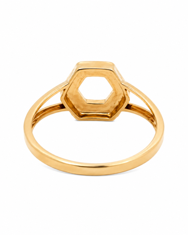 Noir Hexa Statement Ring — styled view