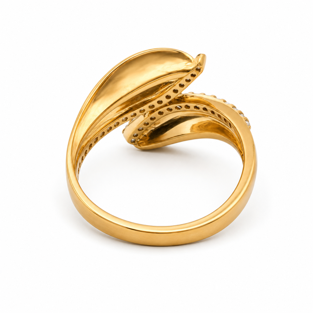 Aurelia Leaf Diamond Ring — View 2