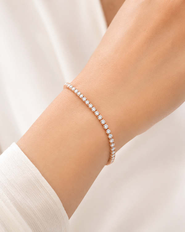 Aurelia Tennis Bracelet — styled view