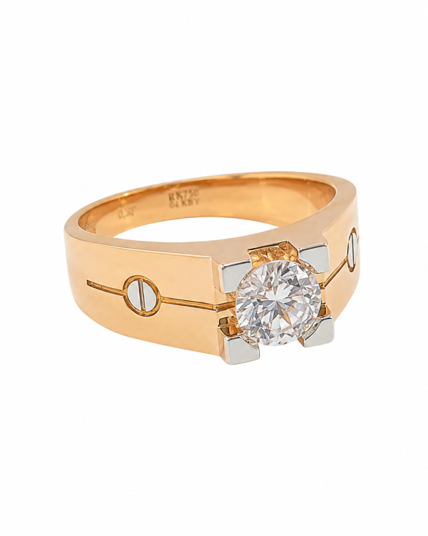 Aurelle Solitaire Statement Ring — styled view
