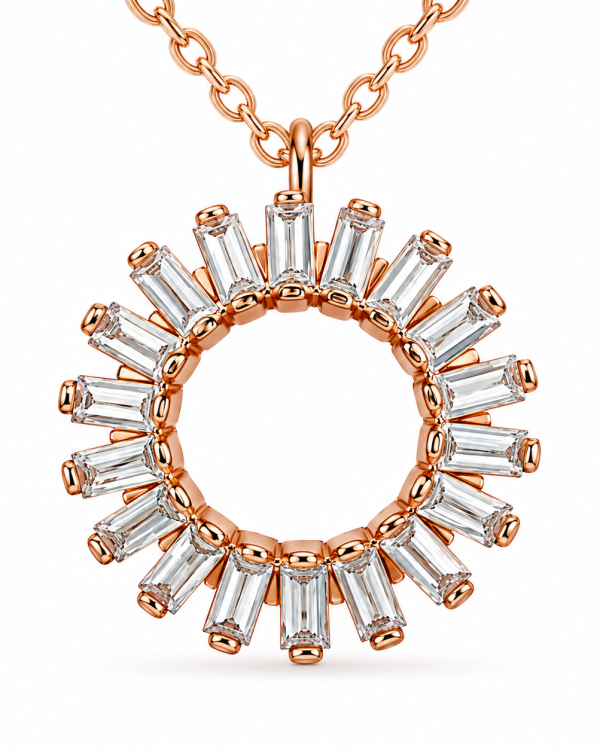 Aurelia Halo Pendant & Stud Set — styled view