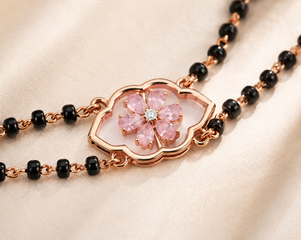 Rosé Fleur Mangalsutra Bracelet — View 2