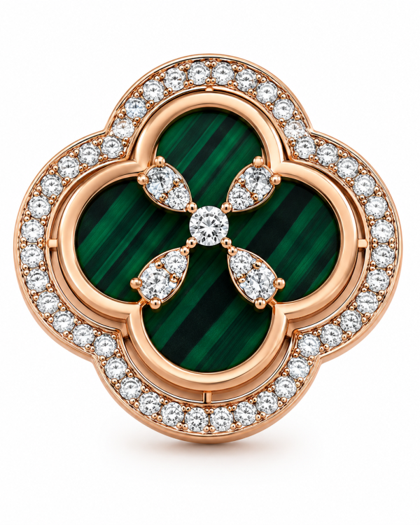 Emerald Clover Radiance Pendant & Stud Set
