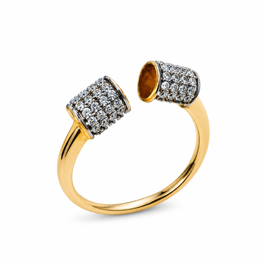 Aurelle Twin Spark Open Ring — View 1