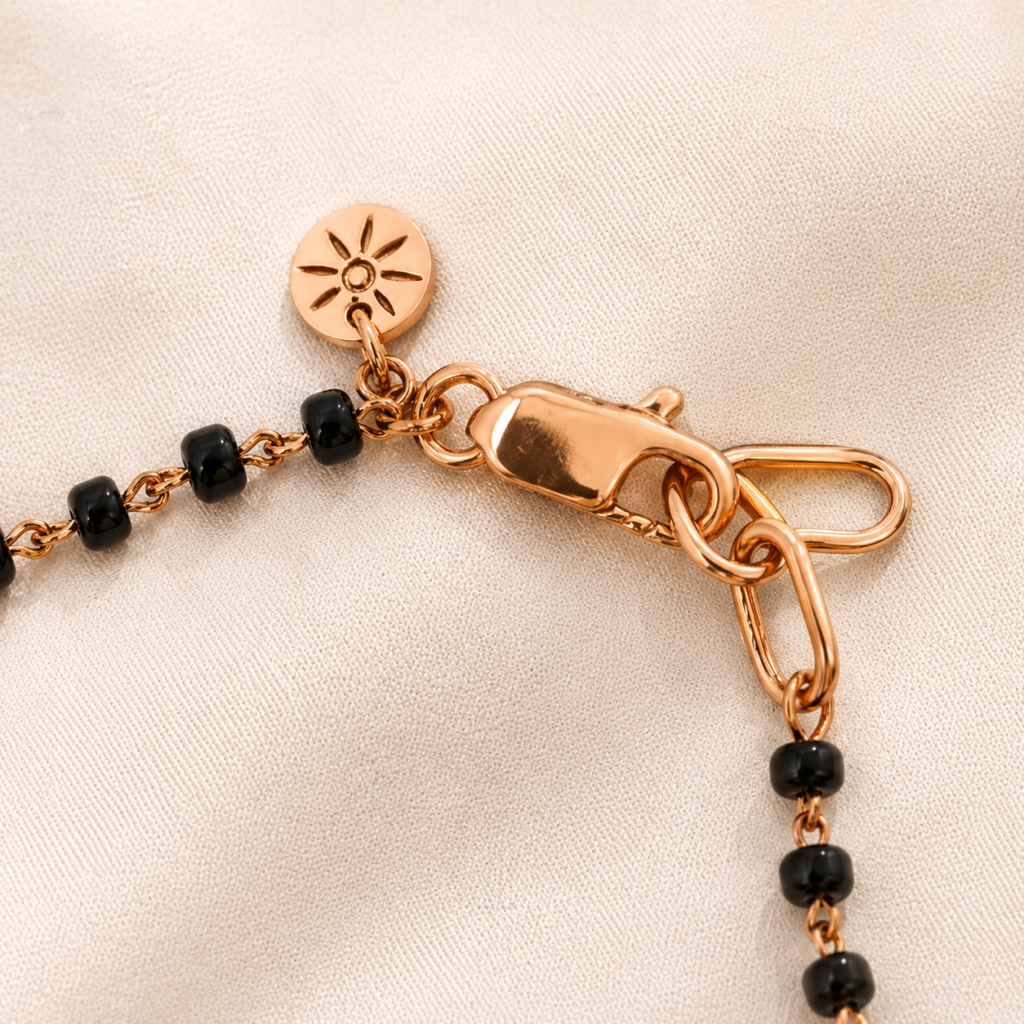 Rosé Fleur Mangalsutra Bracelet — View 3