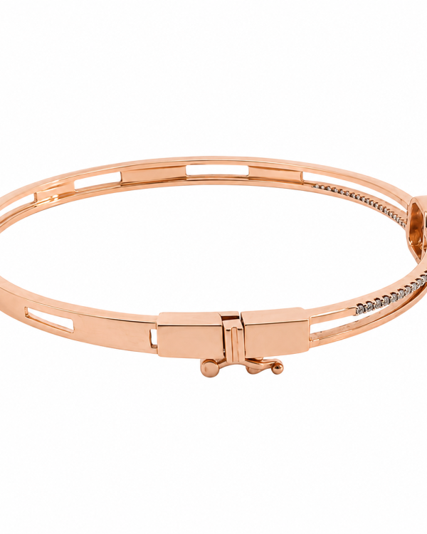 JAINIKA Celeste Radiance Rose Gold Bracelet — styled view
