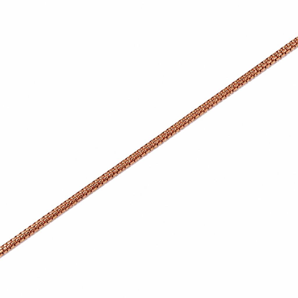 Aurielle Rose Gold Herringbone Chain Necklace — View 2