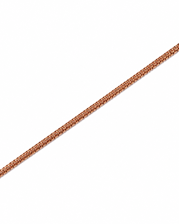 Aurielle Rose Gold Herringbone Chain Necklace — styled view