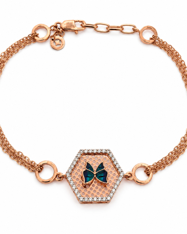 Aurora Butterfly Rose Gold Bracelet