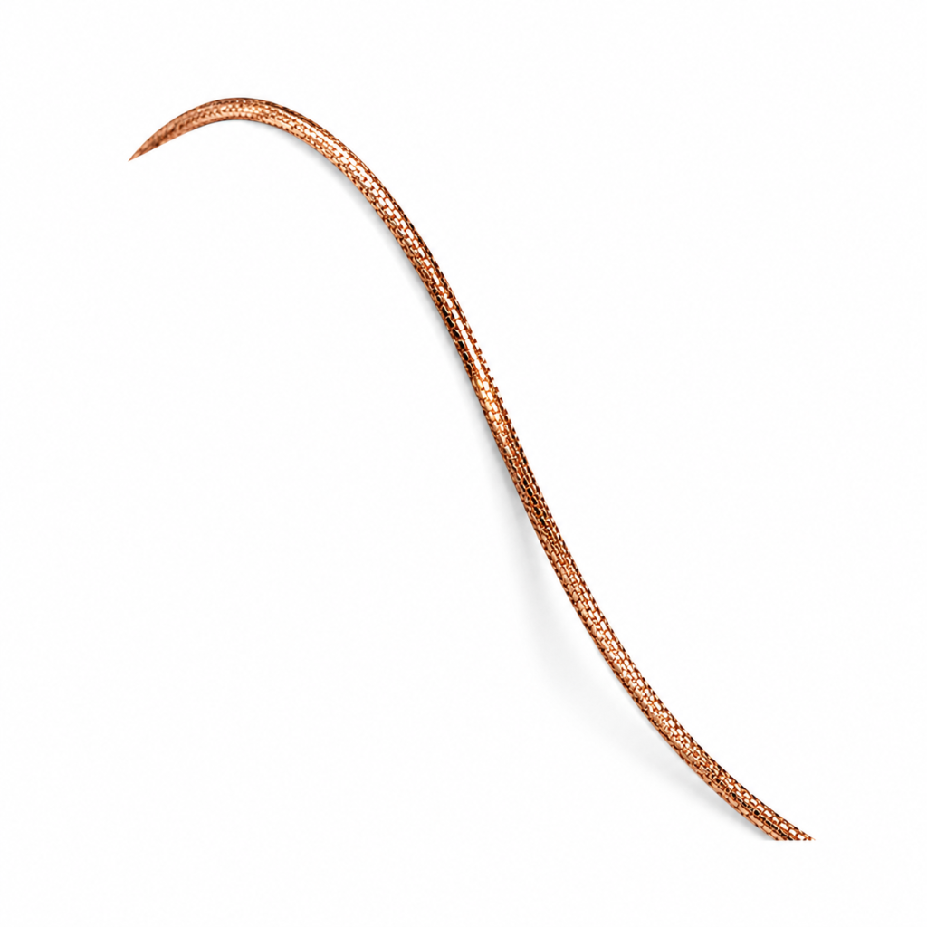 Aurielle Rose Gold Herringbone Chain Necklace — View 1