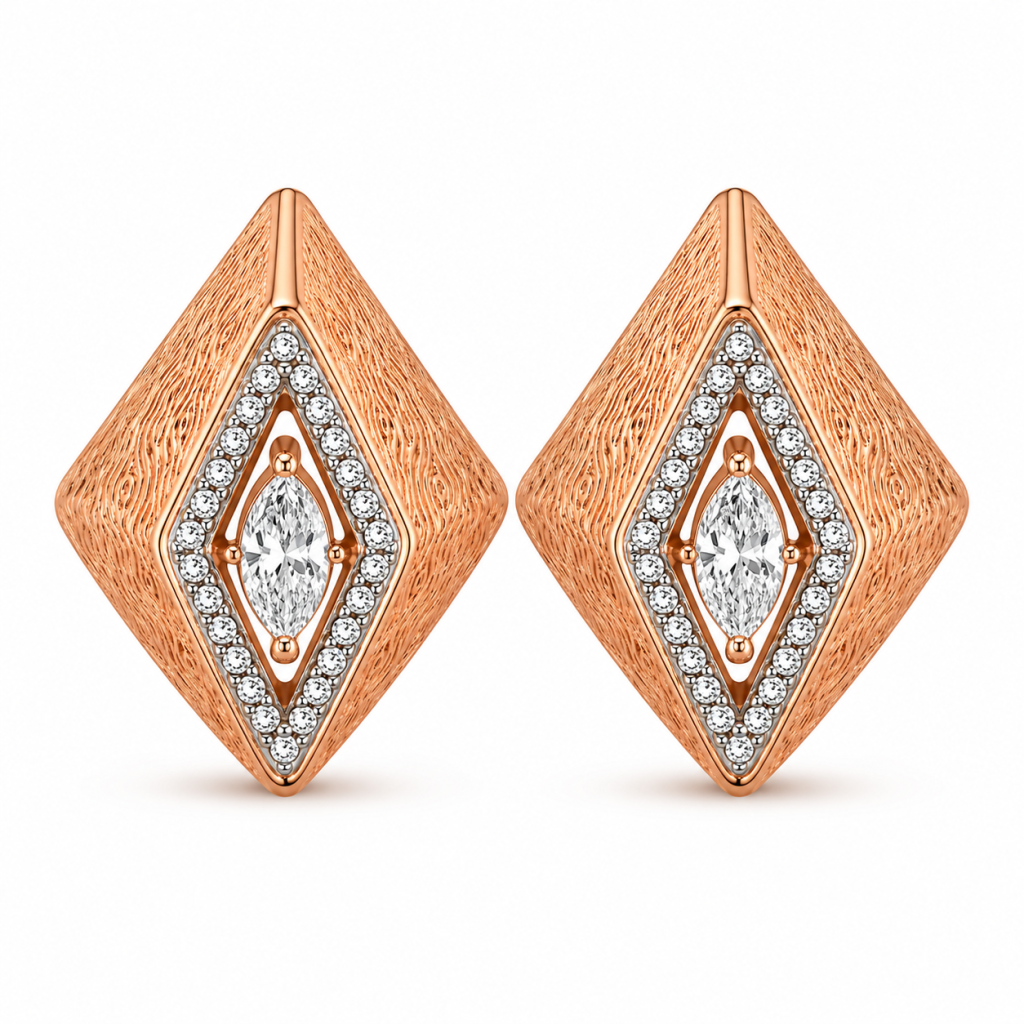 Aurelle Diamond Motif Pendant Set — View 2