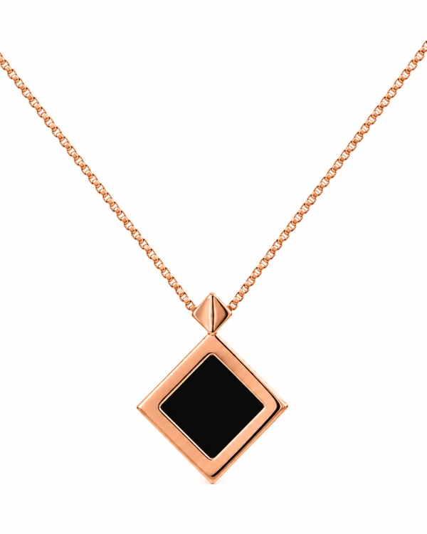 Aurelia Garnet Geometric Pendant Necklace
