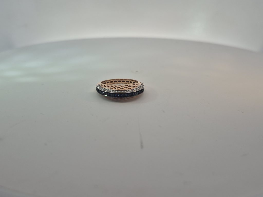 Celeste Dual Sapphire & Diamond Band Ring — View 4