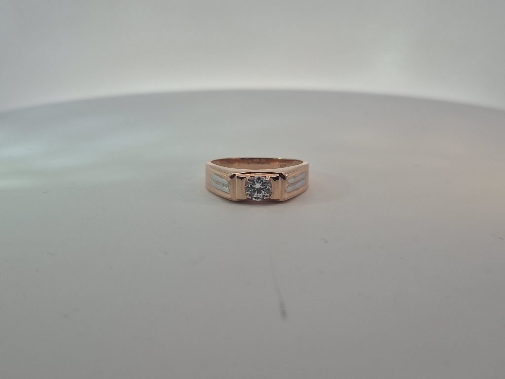 Celeste Solitaire Rose Gold Ring — View 4