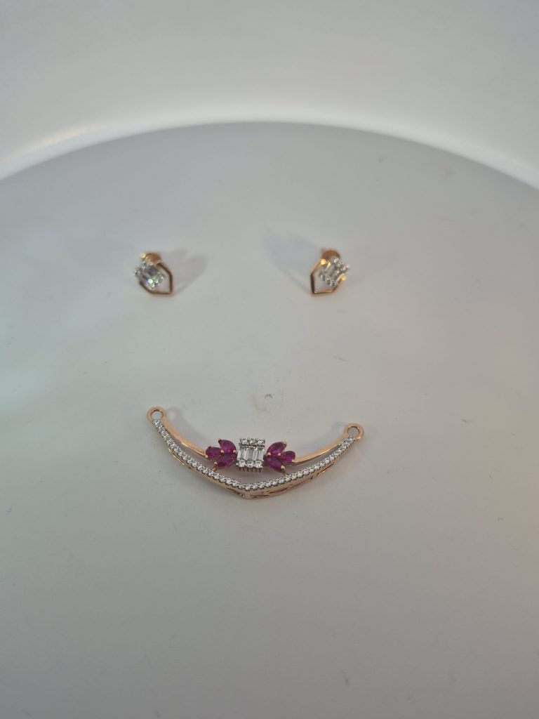 Ruby Radiance Pendant & Stud Earring Set — View 5