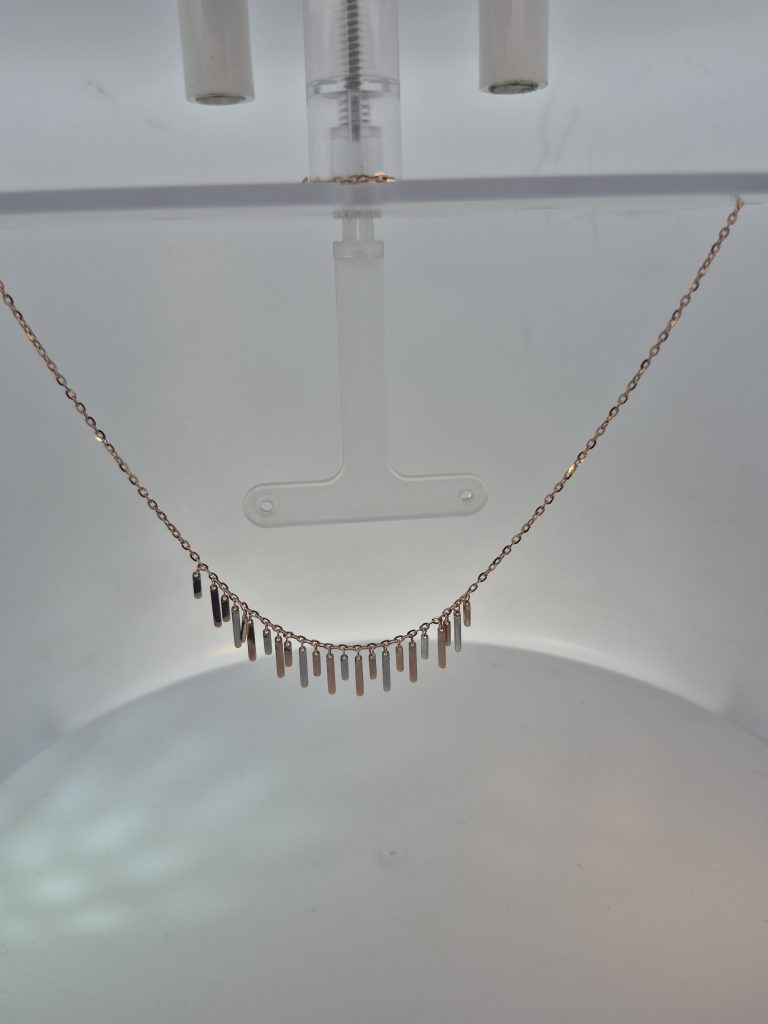 Celeste Fringe Rose Gold Necklace — View 3