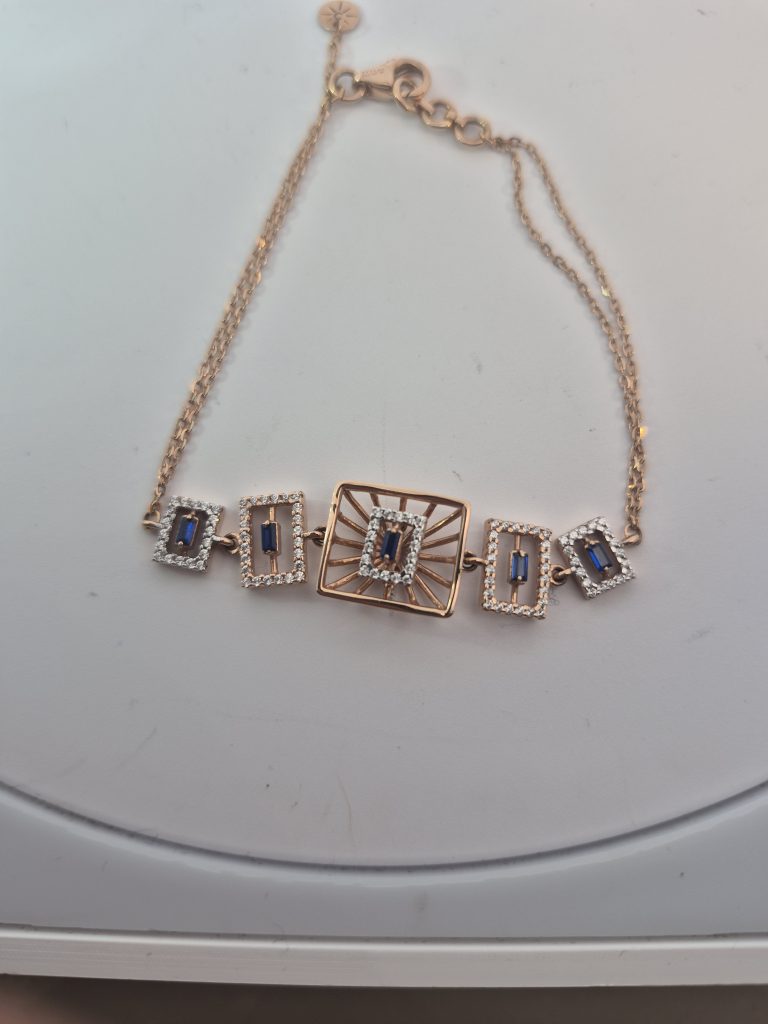 Celestial Sapphire Geometric Bracelet — View 4