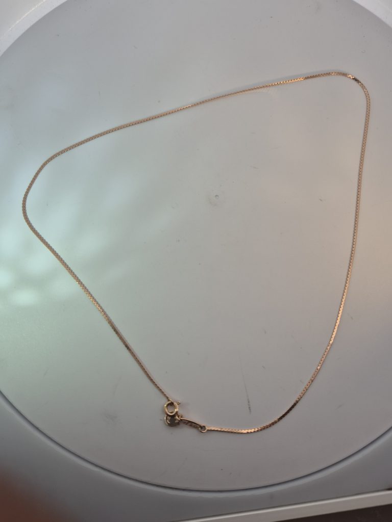 JAINIKA Signature Rose Gold Box Chain Necklace — View 4