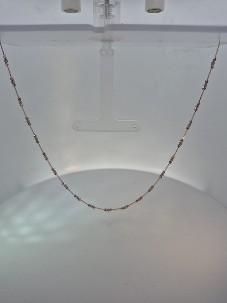JAINIKA Celeste Beaded Rose Gold Chain Necklace — View 4