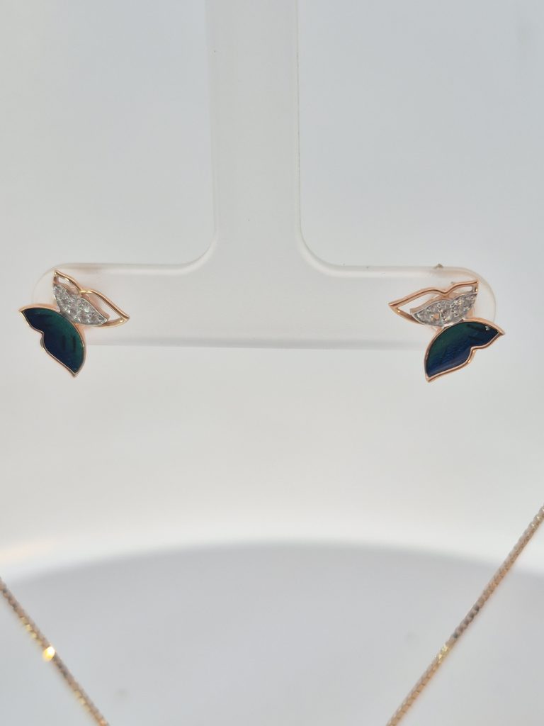 Aurora Butterfly Pendant & Earrings Set — View 5
