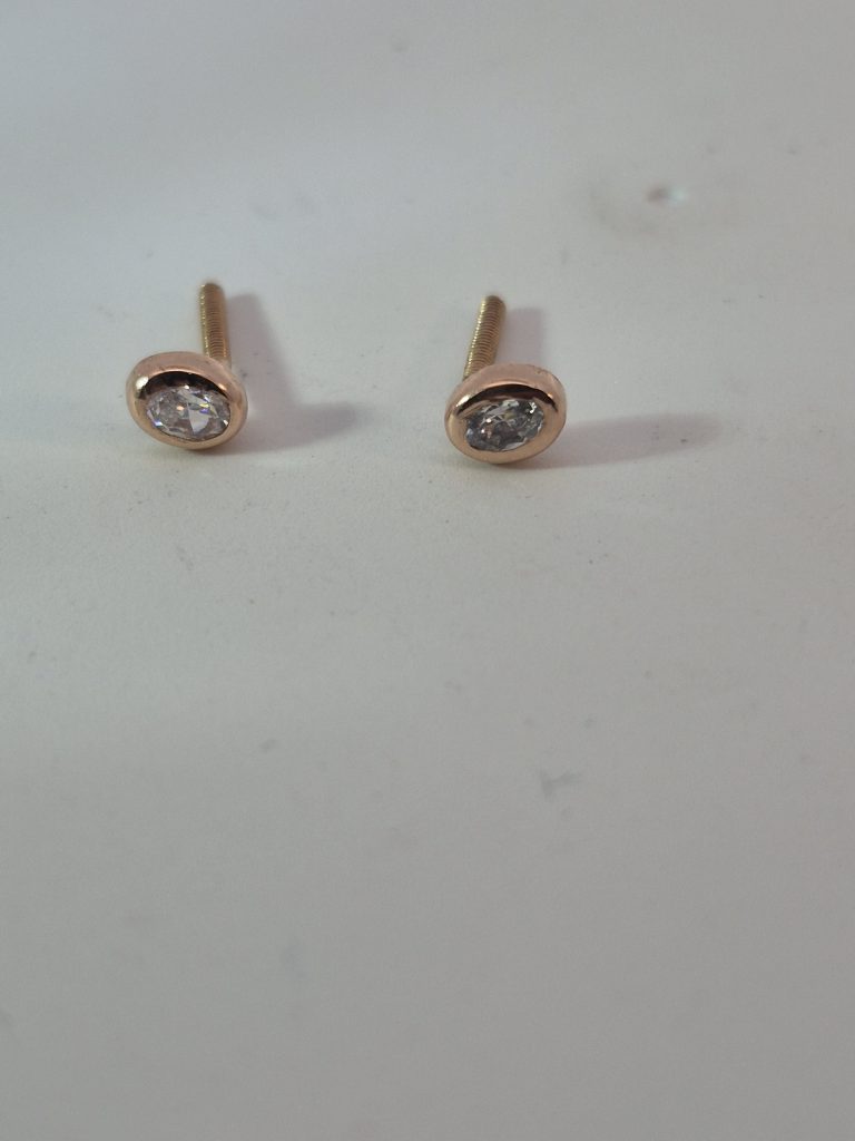 Éclat Bezel Crystal Stud Earrings — View 2