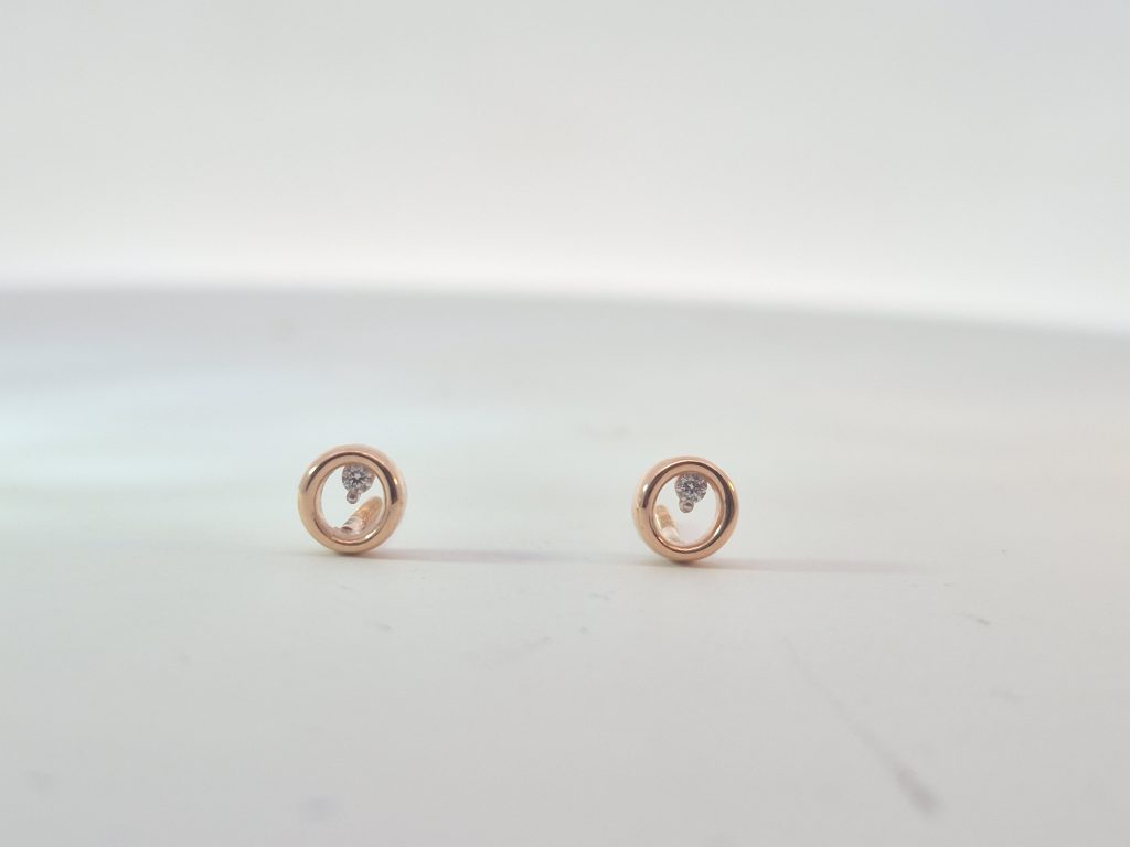 Celeste Halo Crystal Stud Earrings — View 2