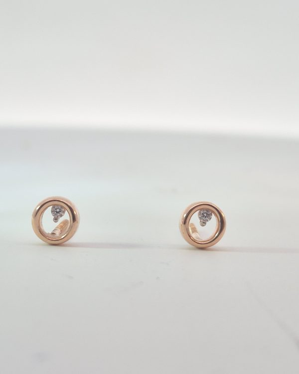 Celeste Halo Crystal Stud Earrings — styled view