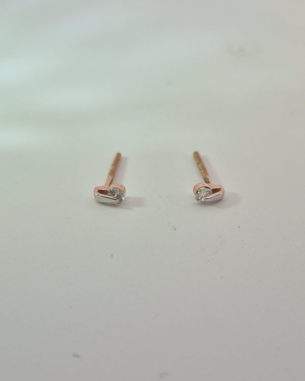 Celeste Crystal Duo Stud Earrings — styled view