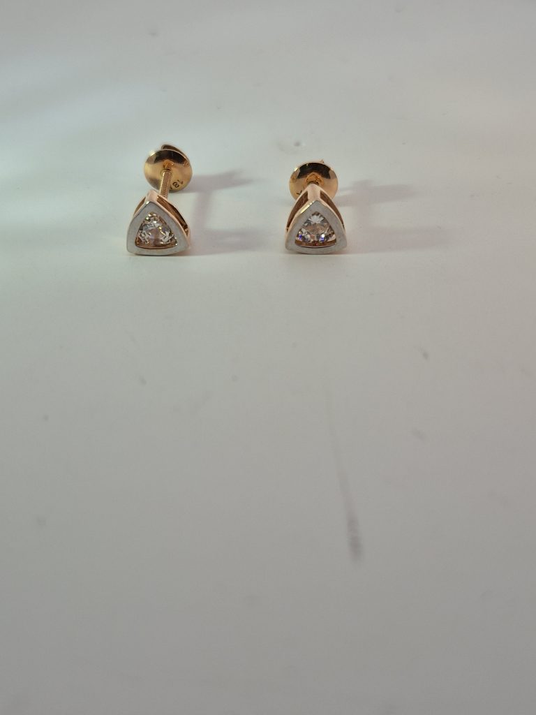 JAINIKA Celeste Trillion Crystal Stud Earrings — View 2