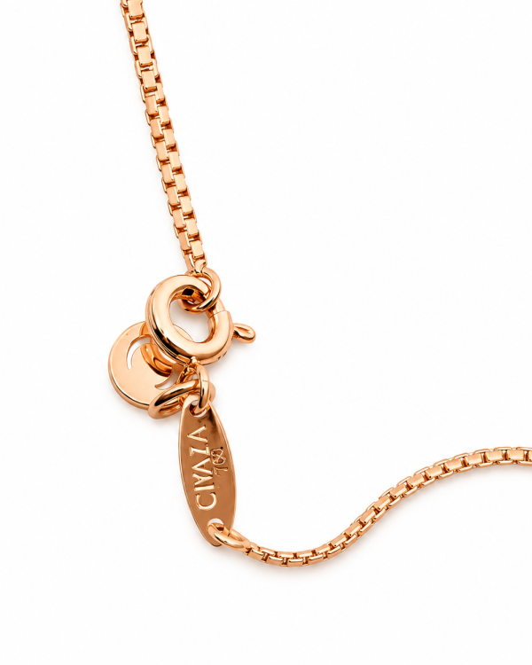 JAINIKA Signature Rose Gold Box Chain Necklace
